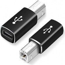 Derwell Profesyonel Type-C Den Usb-B Ye Yazıcı Otomasyon ve Mıdı Adaptörü / Tak Çalıştır Kolaylığı Sunan Yüksek Hızlı Veri Iletimli Dijital Org Piyano Akıllı Dönüştürücü Dayanıklı Metal Gövde