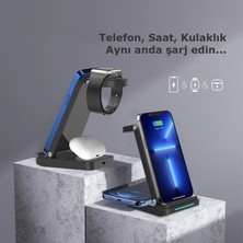 ALK S90 4in1 Kablosuz Şarj Masaüstü Set - Siyah
