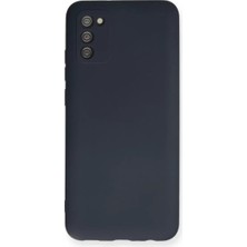 Elivora Newface Samsung Galaxy A03S Kılıf Nano Içi Kadife Silikon - Lacivert