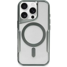 Elivora Newface Apple iPhone 16 Pro Kılıf Boyi Magsafe Silikon Kapak - Yeşil