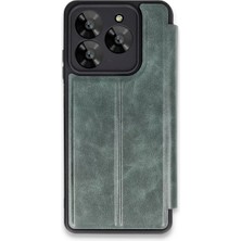 Elivora Newface General Mobile Era 50 Kılıf Flip Cover - Koyu Yeşil