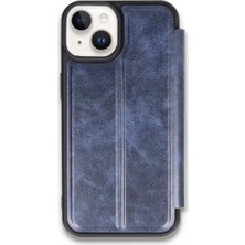 Elivora Newface Apple iPhone 14 Kılıf Flip Cover - Lacivert