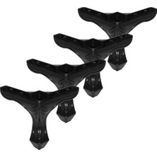Belirtilmemiş BADEM10 Lukens Mobilya Kanepe Masa Sehpa Puf Ayağı Siyah Baza Ayak 14 cm (4 Adet)