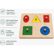 Montessori Gemisi Montessori Şekil Plakaları Geometrik Şekiller | Ahşap Toddler Geometri Bul-Tak Oyuncağı (1-3 Yaş) | Toddler Materyal | Ahşap Oyuncak | Okul Öncesi Eğitim Materyali