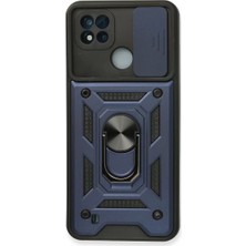 Elivora Newface Realme C11 2021 Kılıf Pars Lens Yüzüklü Silikon - Lacivert