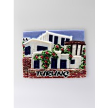 Mundy Turunç Polyester Kabartmalı Magnet 7,5 x 5,5 cm Dekoratif Hediyelik Buzdolabı Süsü (KOD:1601)