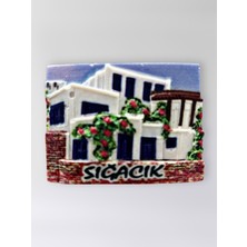 Mundy Sığacık Polyester Kabartmalı Magnet 7,5 x 5,5 cm Dekoratif Hediyelik Buzdolabı Süsü (KOD:1603)