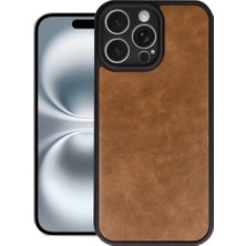 Elivora Newface Apple iPhone 16 Pro Kılıf Aras Deri Kapak - Taba