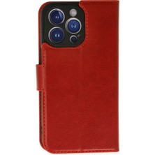 Elivora Newface Apple iPhone 14 Pro Max Kılıf Trend S Plus Kapaklı Kılıf - Kırmızı