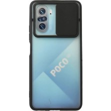 Elivora Newface Xiaomi Poco F3 Kılıf Palm Buzlu Kamera Sürgülü Silikon - Siyah