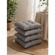 Mayse 4'lü Sandalye Minderi 40X40 cm – Dolgulu, Yıkanabilir