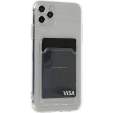Elivora Newface Apple iPhone 11 Pro Max Kılıf Kart Şeffaf Silikon - Şeffaf