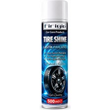 Firigia Lastik Parlatıcı 500ML, Aerosol Sprey, Derin Siyah Görünüm, Toz Tutmaz, Uzun Süre Kalıcılık