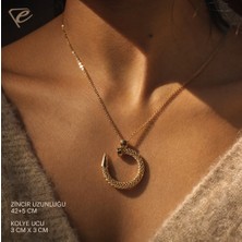 Ethem Gold Noir Rose Premium 14 Ayar Altın Tasarım Kolye