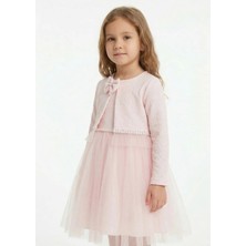Ince Bebe Kız Bebek Geometrik Desenli Pembe Bolerolu Ikili Takım 6-24 Ay