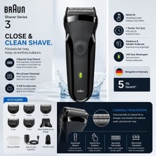Braun Series 3 Shave & Style Sakal Şekillendirici ve Tıraş Makinesi, Kuru, 300BT