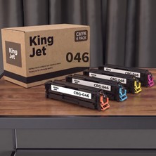 Kingjet Canon Uyumlu CRG-046 4 Renk Standart Kapasiteli (Takım) Çipli Muadil Toner | MF732CDW