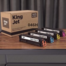 Kingjet Canon Uyumlu CRG-046H 4 Renk Yüksek Kapasiteli (Takım) Çipli Muadil Toner | MF731CDW