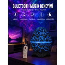 MidasTech Dinozor Speaker Renk Değiştirme Projeksiyon Modu Bluetooth Hoparlör Gece Lambası Yeni Nesil Mida