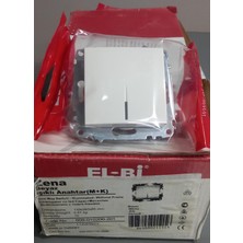 Elbi Zena Beyaz Işıklı Anahtar 609-010200-201 - Çerçevesiz