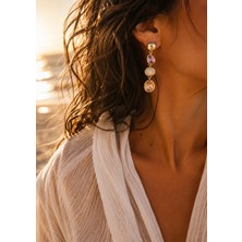 Initium Xuping Jewelry Özel Seri 14 Ayar Altın Kaplama Şık Abiye Zirkon Taşlı Küpe