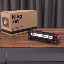 Kingjet Hp Uyumlu CF383A (312A) Kırmızı Standart Kapasiteli (Tekli) Çipli Muadil Toner | Hp Color Laserjet Pro Mfp M476NW
