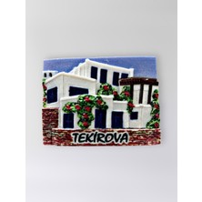 Mundy Tekirova Polyester Kabartmalı Magnet 7,5 x 5,5 cm Dekoratif Hediyelik Buzdolabı Süsü (KOD:1596)