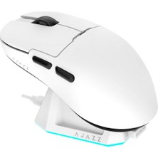 Tech Butiq Ajazz AJ159P 3 Modlu 1000Hz 12.000 Dpı Manyetik Şarj Gaming Mouse (Beyaz)