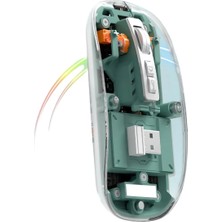 Hcc Trend Şeffaf Tasarımlı Bluetooth Kablosuz Mouse Pilli Kullanım Yeni Nesil