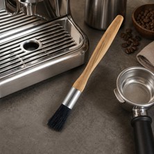 Vestron Espresso Kahve Makinesi HomeBarista Temizleme Fırçası Ahşap 8cm VCT