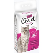 Chuck Bebek Pudralı Kedi Kumu -5lt -Ince