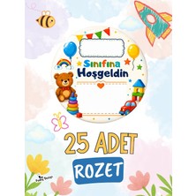 Punky Store Sınıfına Hoş Geldin 25’li Isim Yazılabilir 44 mm Öğrenci Rozeti Seti-Okul Seti-1