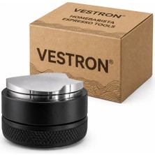 Vestron Espresso Kahve Tamper ve Macaron Düzleme Aparatı Portafiltre Uyumlu Profesyonel Çelik 58 mm Vct