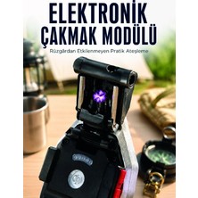 Esplendor Şarjlı Çalışan El Feneri Elektronik Çakmak Emniyet Kemeri Kesici ve Tornavida Uçlu