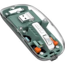 Esplendor Şeffaf Tasarımlı Bluetooth Kablosuz Mouse Pilli Kullanım Yeni Nesil