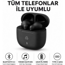 Celly Buz2 Tws Tam Kablosuz Bluetooth 5.3 Dokunmatik Kulak Içi Siyah Kulaklık Type-C Girişli