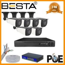 ALK 5 Mp 1440P 6 Dış Mekan Kameralı Ip Poe Güvenlik Seti