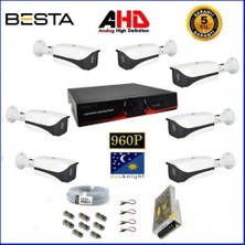 ALK 2mp Ahd 1080P Gece Görüşlü 7 Kameralı Güvenlik Sistemi