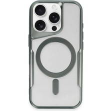 ALK Mey Ithalat®  iPhone 16 Pro Max Kılıf Boyi Magsafe Silikon Kapak - Yeşil