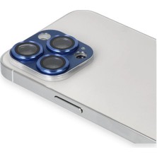 ALK Mey Ithalat®  iPhone 13 Pro Max Pers Alüminyum Kamera Lens - Lacivert