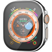 ALK Mey Ithalat®   Watch Ultra 49MM Legend Camlı Kasa Ekran Koruyucu - Siyah-Gümüş