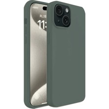 ALK Mey Ithalat®  iPhone 15 Plus Kılıf First Silikon - Koyu Yeşil