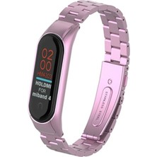 ALK Mey Ithalat®   Mi Band 4 Metal Baklalı Kordon - Rose