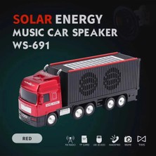 Genel Tedarik Bluetooth Hoparlör Kırmızı Renk Güneş Enerjili Kamyon Tır Araba Tasarım 10 Watt Tws Fm Radyo