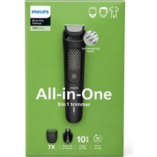 Philips All-In-One Trimmer 3000 Serisi 9'u 1 Arada Erkek Bakım Seti Şarjlı Sakal Vücut Burun Kulak Tıraş Makinesi