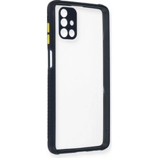 ALK Mey Ithalat®  Samsung Galaxy M51 Kılıf Miami Şeffaf Silikon - Lacivert