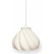 ALK Pumpkin Tekli Avize Yatak Odası Mutfak Sarkıt Avize – Salon ve Oturma Odası Aydınlatması 70CM Beyaz