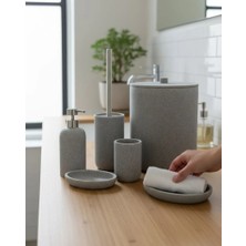 Acar Plus 5 Parça Lüx Laduree Maris Gri Banyo Seti
