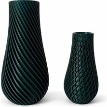 ALK 3D Vazo Takım 10 cm - 15 cm Kurşuni̇ Renk