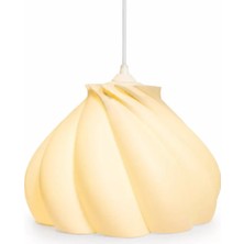 ALK Pumpkin Tekli Avize Yatak Odası Mutfak Sarkıt Avize – Salon ve Oturma Odası Aydınlatması 25X25 cm Krem